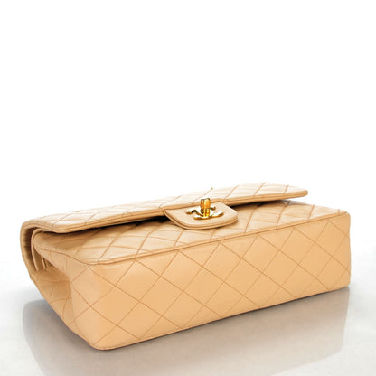 Chanel Lambskin Quilted Medium Double Flap Beige 4 of 8