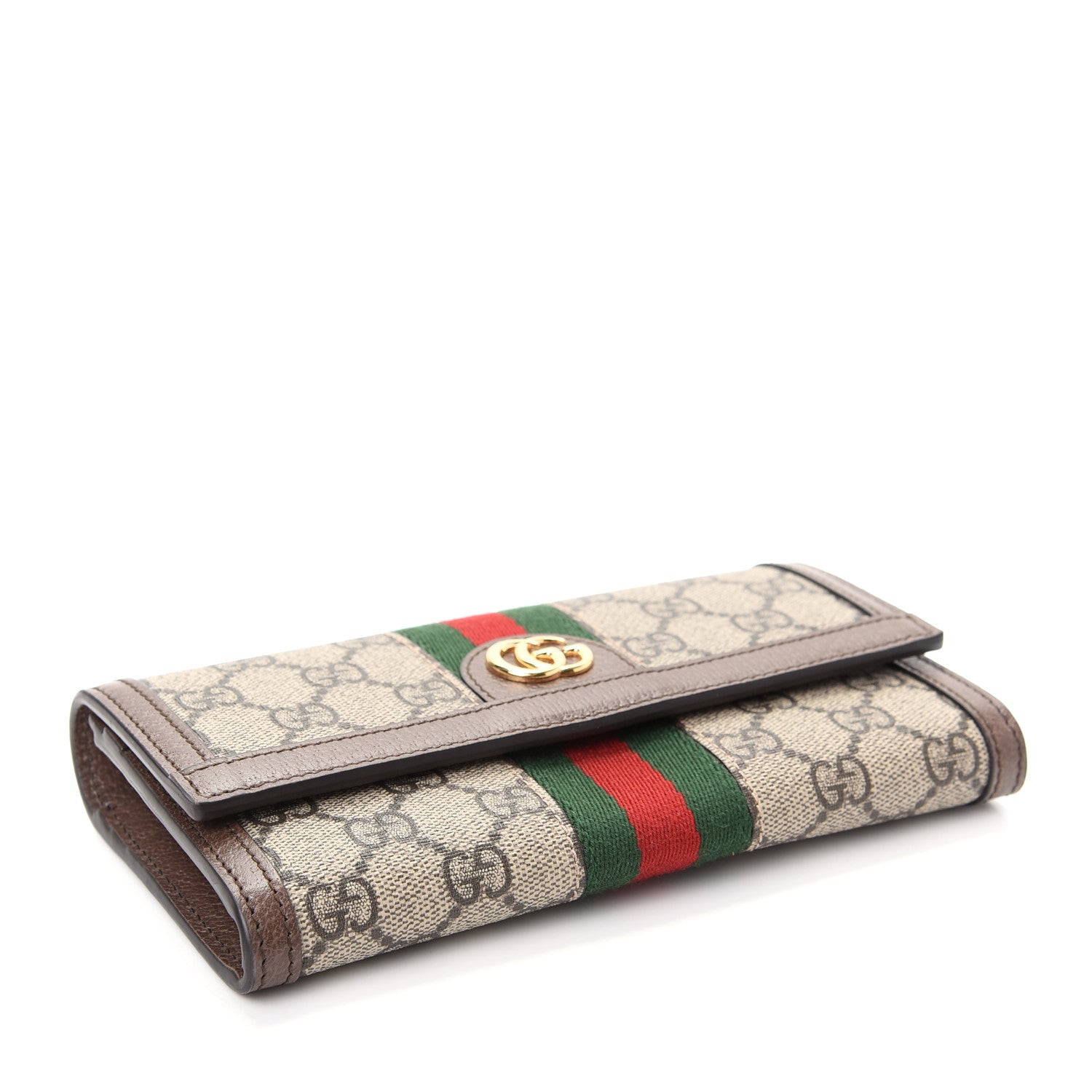 Gucci GG Supreme Monogram Web Ophidia Continental Wallet Brown 4 of 7