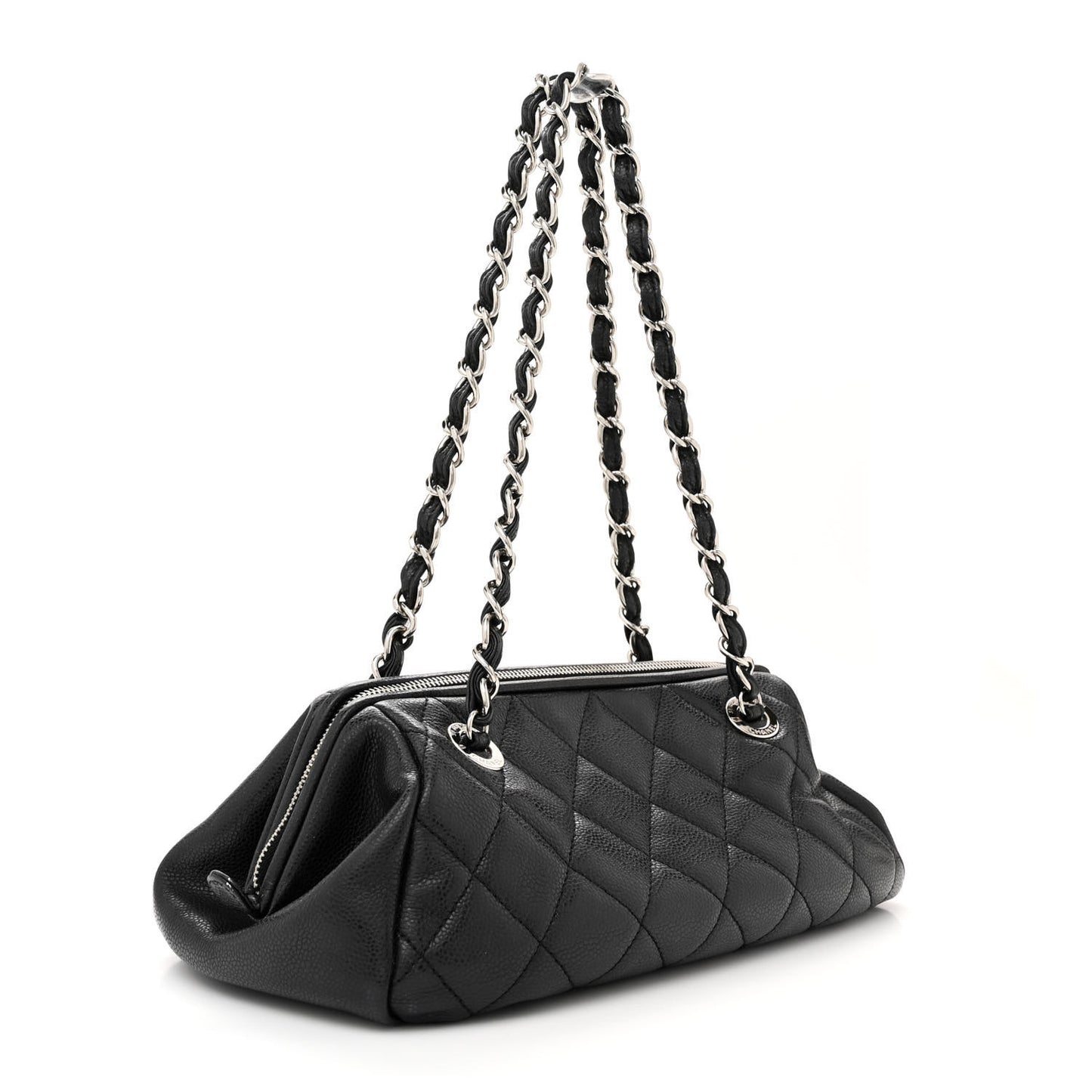 Caviar Quilted Timeless CC Shoulder Bag Black