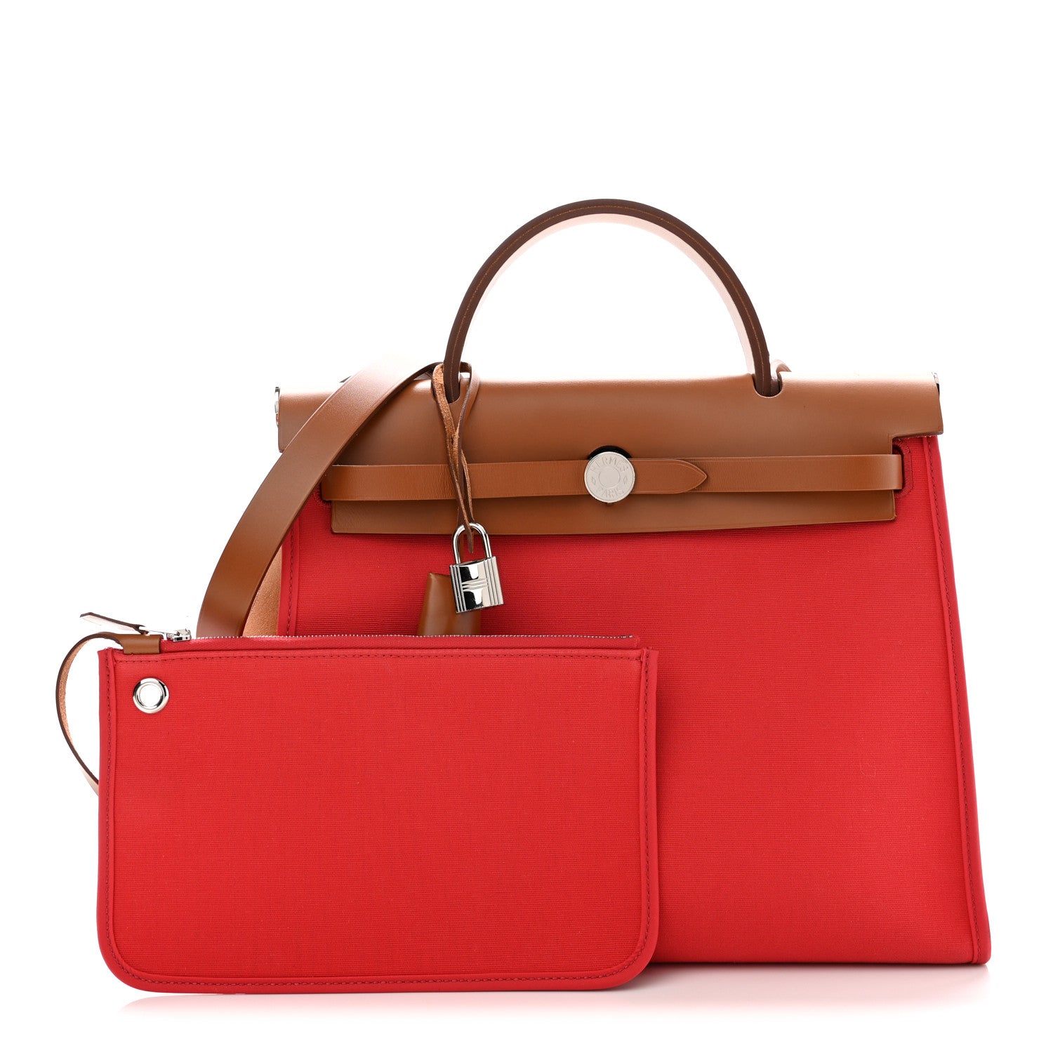 Hermes Toile Vache Hunter Herbag Zip 31 PM Rose Jaipur Natural 3 of 11