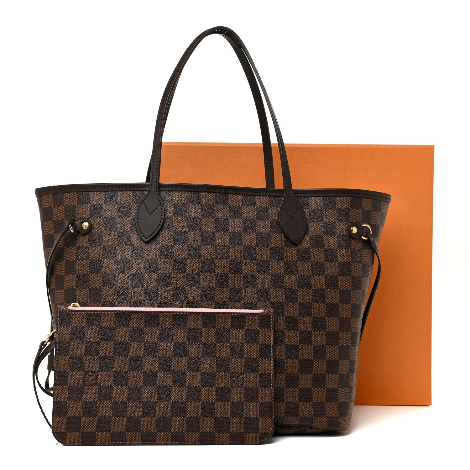 Louis Vuitton Damier Ebene Neo Neverfull MM Rose Ballerine 15 of 15