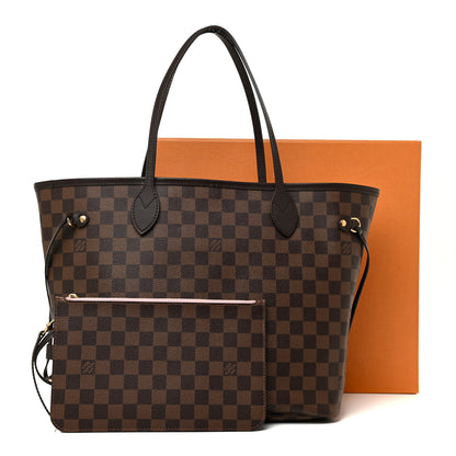 Louis Vuitton Damier Ebene Neo Neverfull MM Rose Ballerine 15 of 15