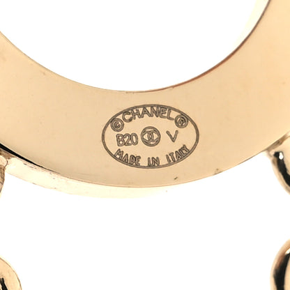 Chanel Metal Cha-Nel Logo Drop Earrings Gold 4 of 6