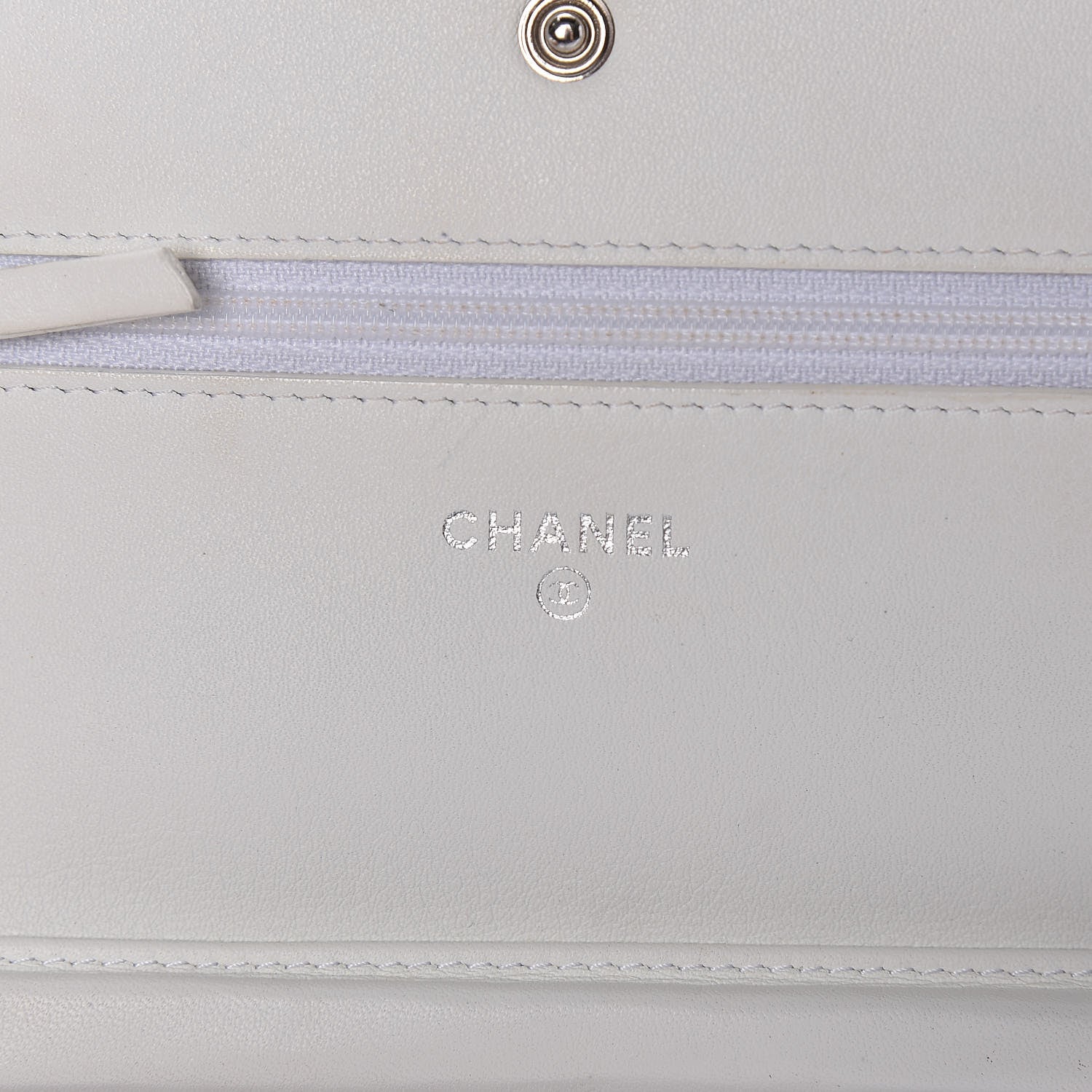 Chanel Caviar Timeless CC Wallet on Chain WOC White 6 of 13