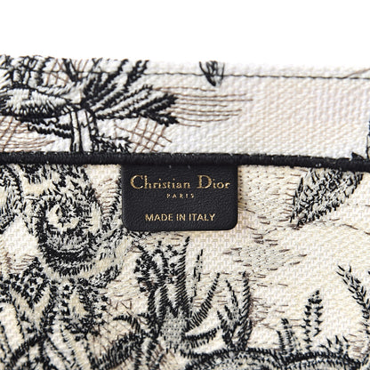 Christian Dior Canvas Embroidered Toile De Jouy Book Tote White Black 6 of 9