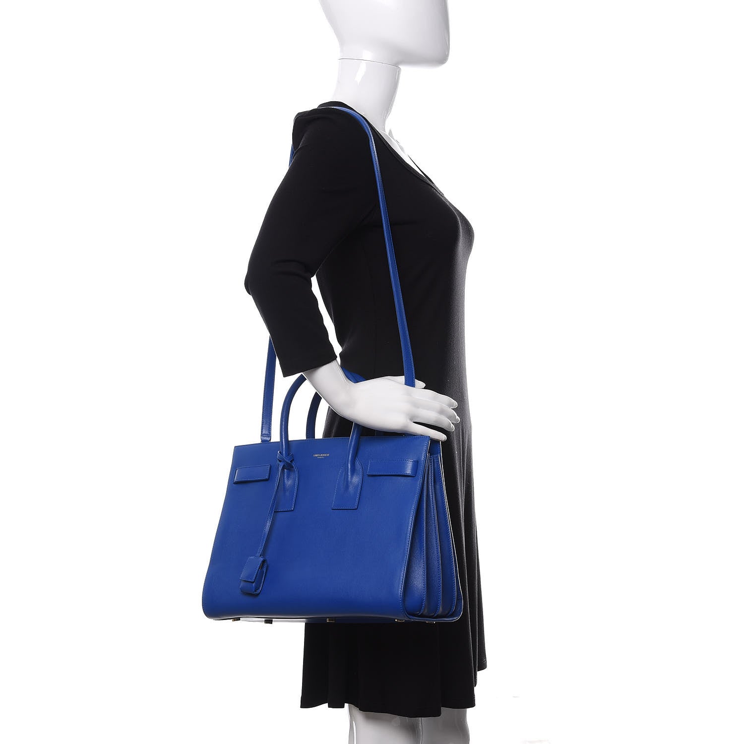Saint Laurent Calfskin Small Sac De Jour Blue Majorelle 2 of 10