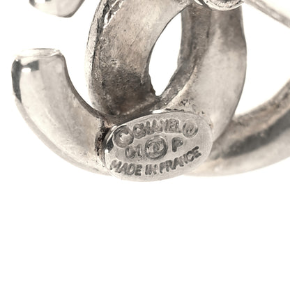 Chanel Twisted CC Small Earrings Silver 4 of 4