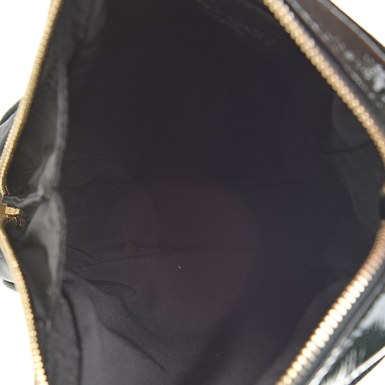 Saint Laurent Textured Patent Monogram Mini Wristlet Green 5 of 7