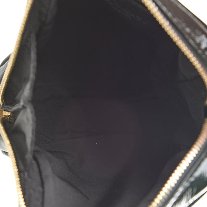 Saint Laurent Textured Patent Monogram Mini Wristlet Green 5 of 7