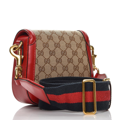 Gucci Monogram Ruinart Calfskin Small Lady Web Shoulder Bag Beige Ebony Hibiscus Red 3 of 8