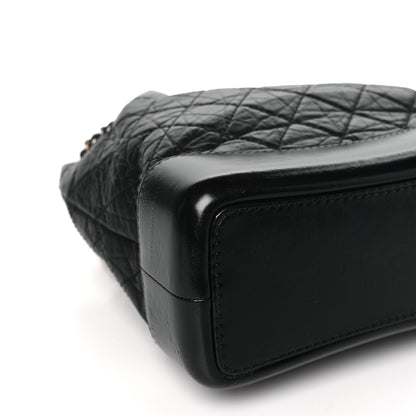 Chanel Aged Calfskin Quilted Small Gabrielle Backpack Black 9 of 10