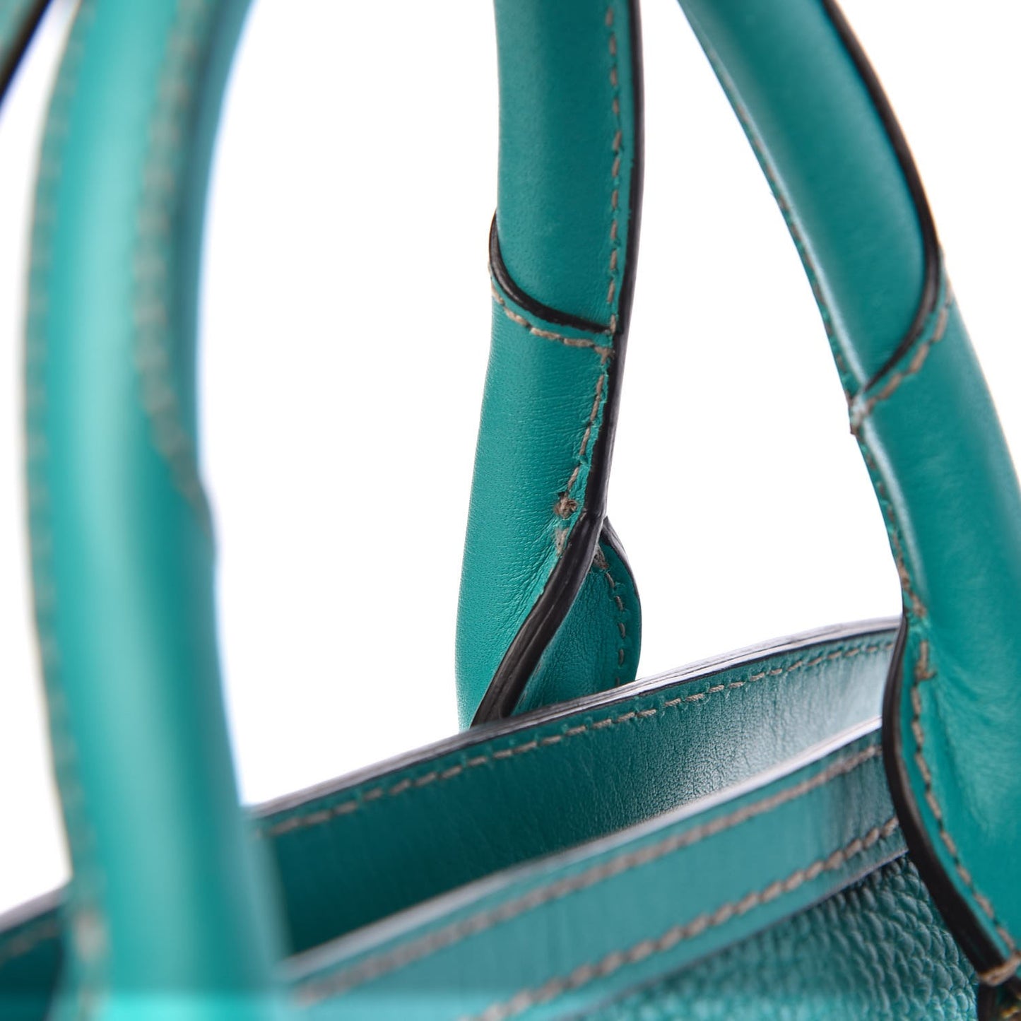 Pebbled Calfskin Small Honeywood Tote Kingfisher