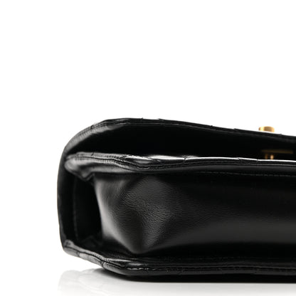 Chanel Shiny Lambskin Flap Clutch With Chain Black 9 of 11