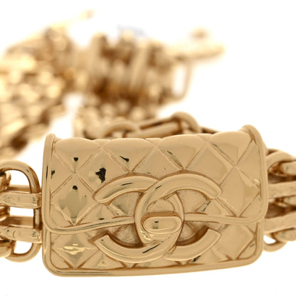 Chanel Metal CC Chain Flap Bag Choker Necklace Gold 4 of 7