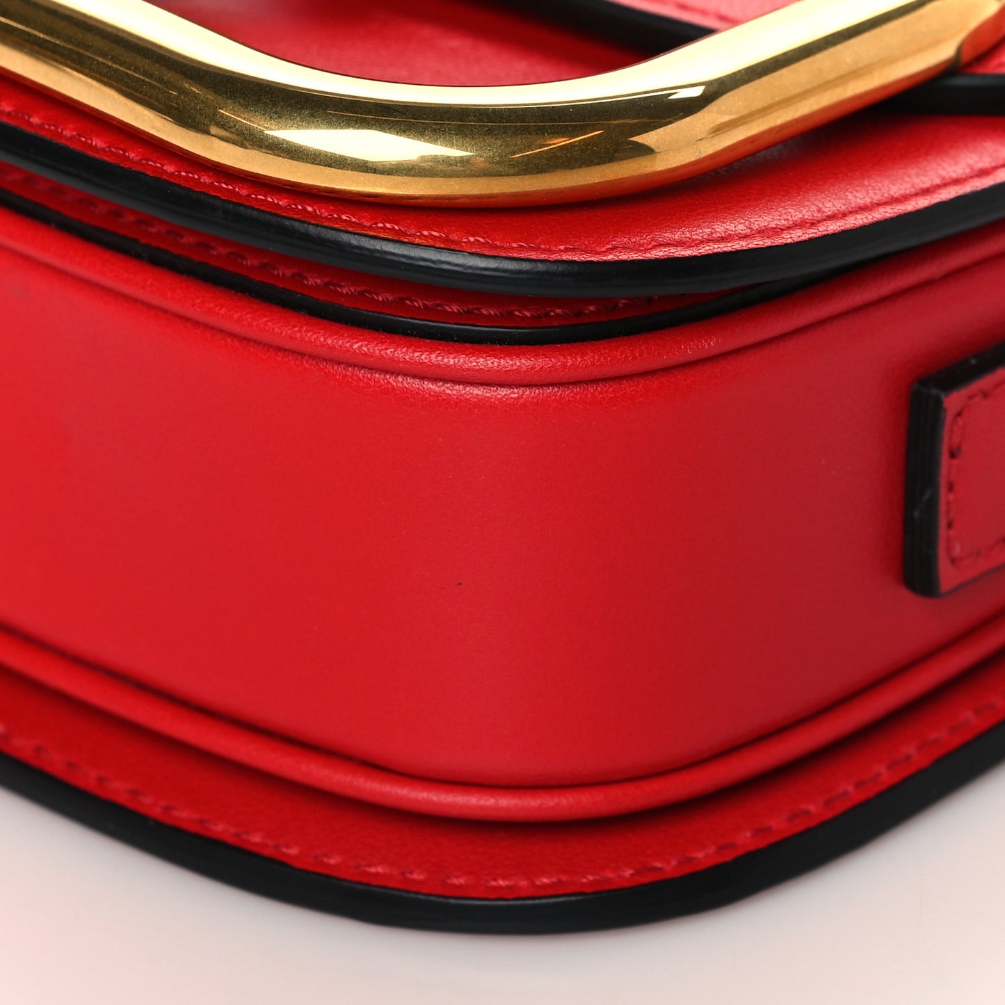 Calfskin Small Supervee Crossbody Bag Rouge Pur