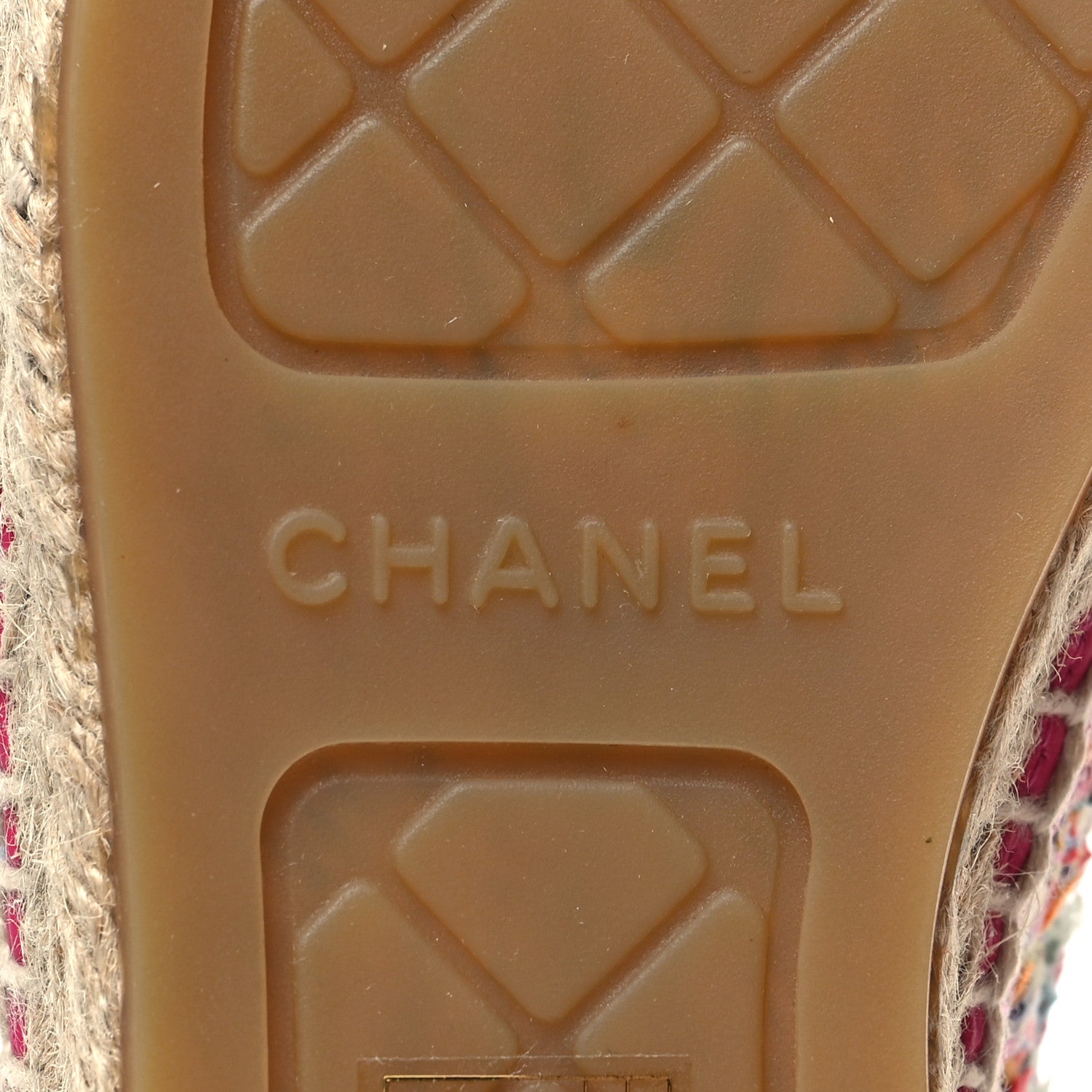 Chanel Tweed CC Espadrilles 39 Pink Multicolor Black 7 of 9
