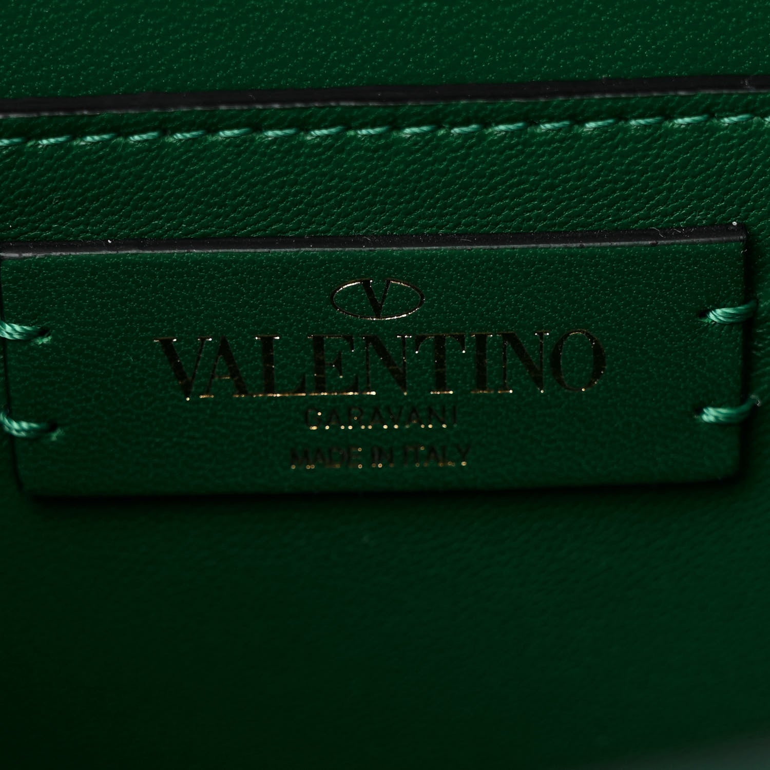Valentino Garavani Crystal Embroidered Mini Vsling Top Handle Bag Emerald Jungle 6 of 11