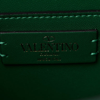 Valentino Garavani Crystal Embroidered Mini Vsling Top Handle Bag Emerald Jungle 6 of 11