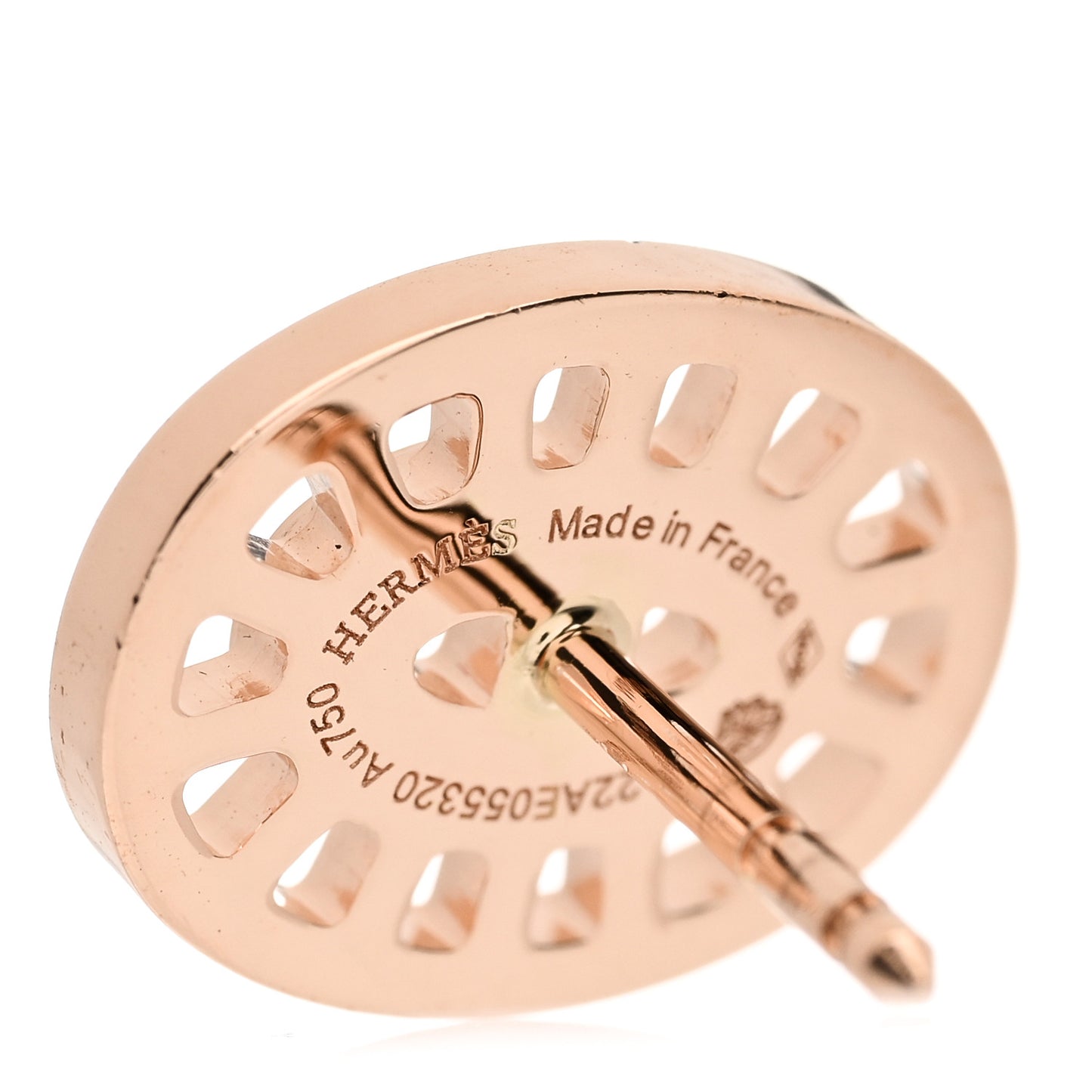 18K Rose Gold Diamond Chaine d'Ancre Divine Stud Earrings