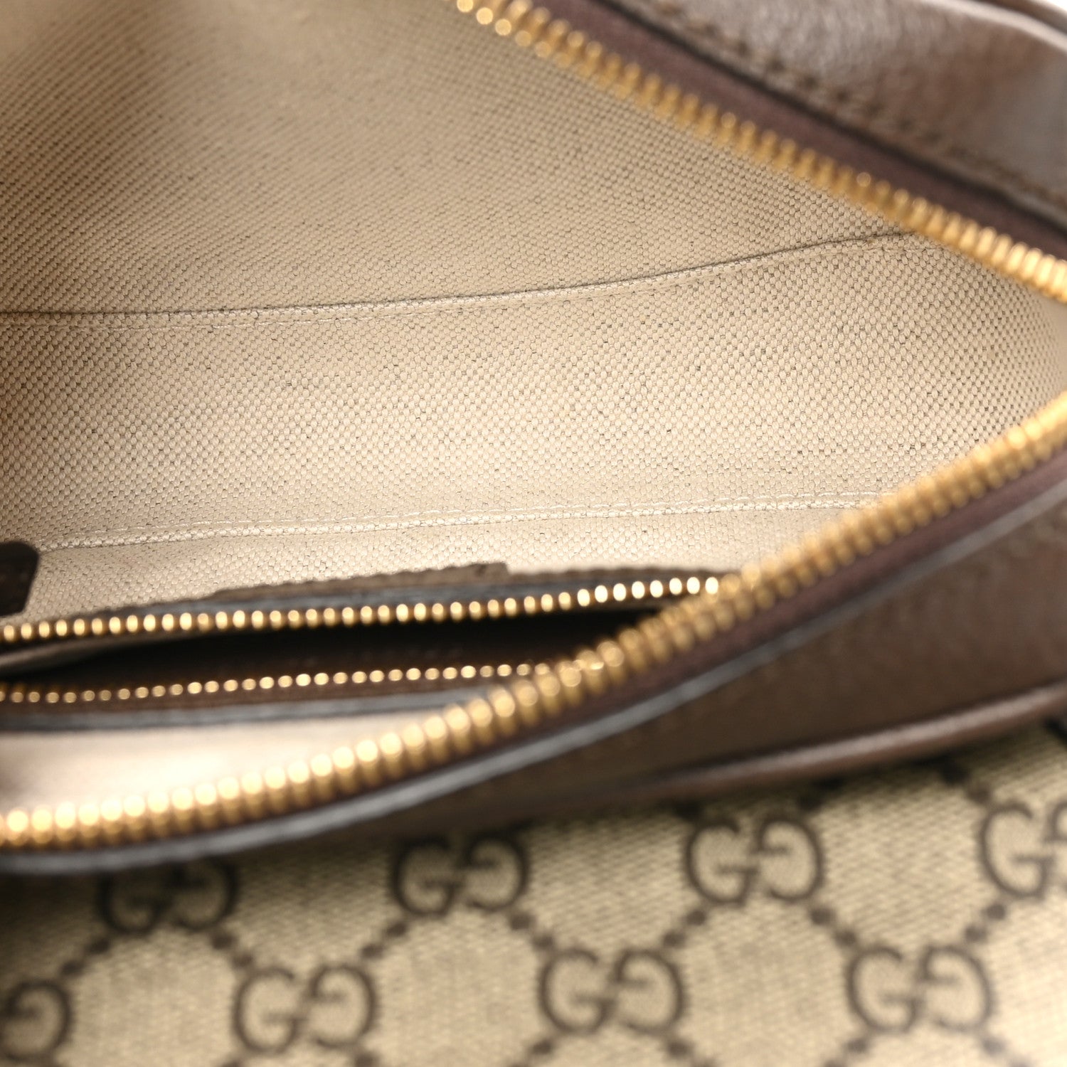 Gucci GG Supreme Monogram Textured Dollar Calfskin Mini Ophidia Flap Shoulder Bag Beige Ebony New Acero 7 of 10