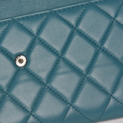 Chanel Lambskin Quilted Boy Flap Wallet Turquoise 10 of 10
