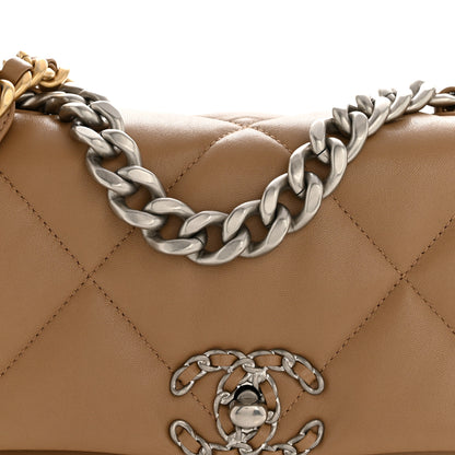 Chanel Lambskin Quilted Medium Chanel 19 Flap Beige 8 of 13