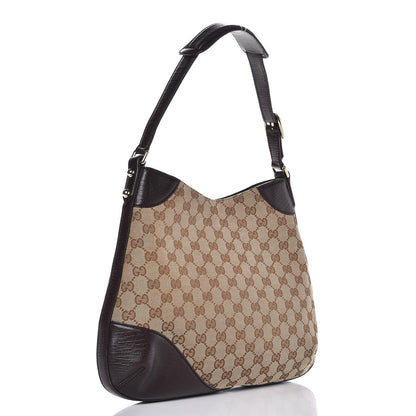 Gucci Monogram Hasler Hobo Dark Brown 3 of 7