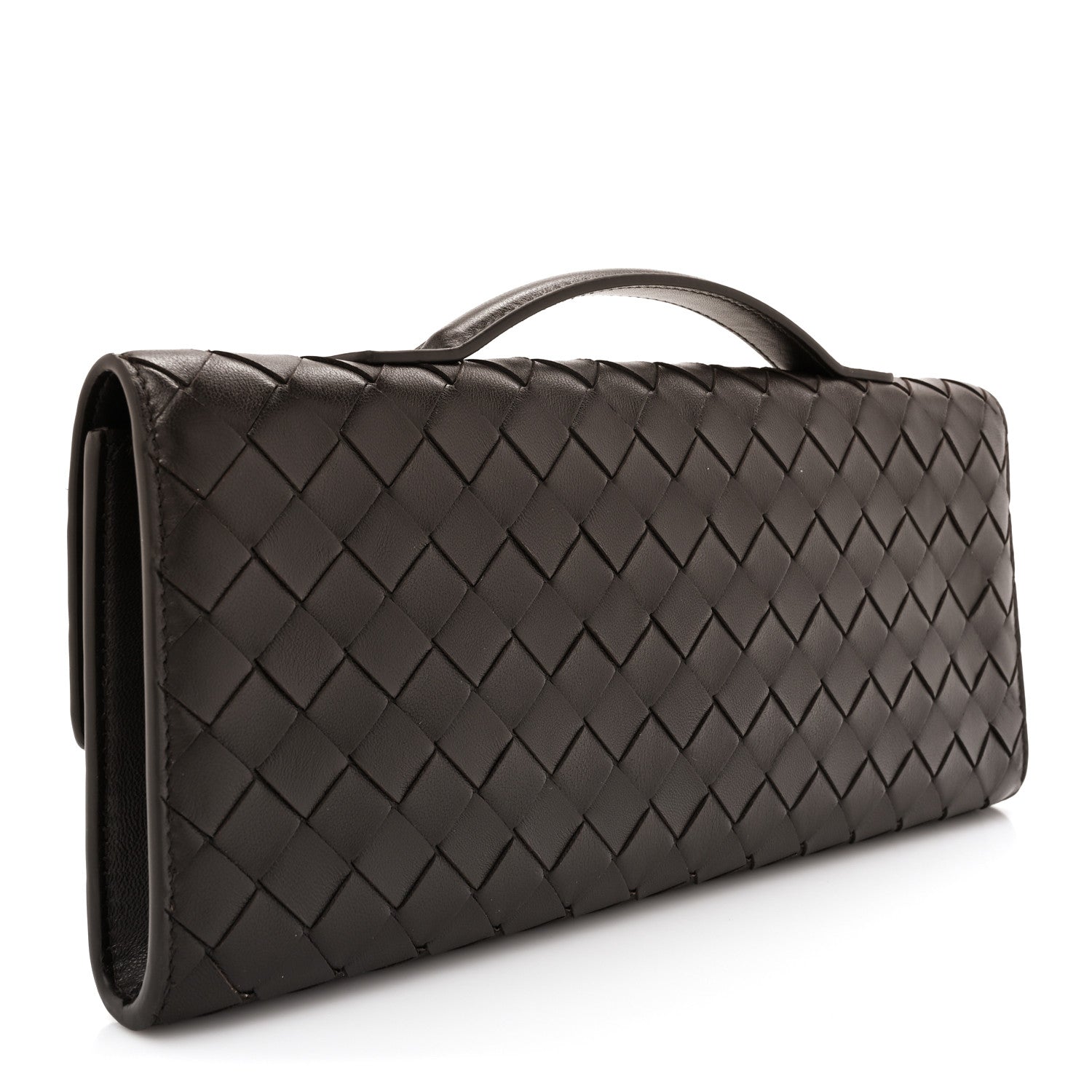 Bottega Veneta Nappa Intrecciato Long Andiamo Top Handle Clutch Fondant 3 of 7