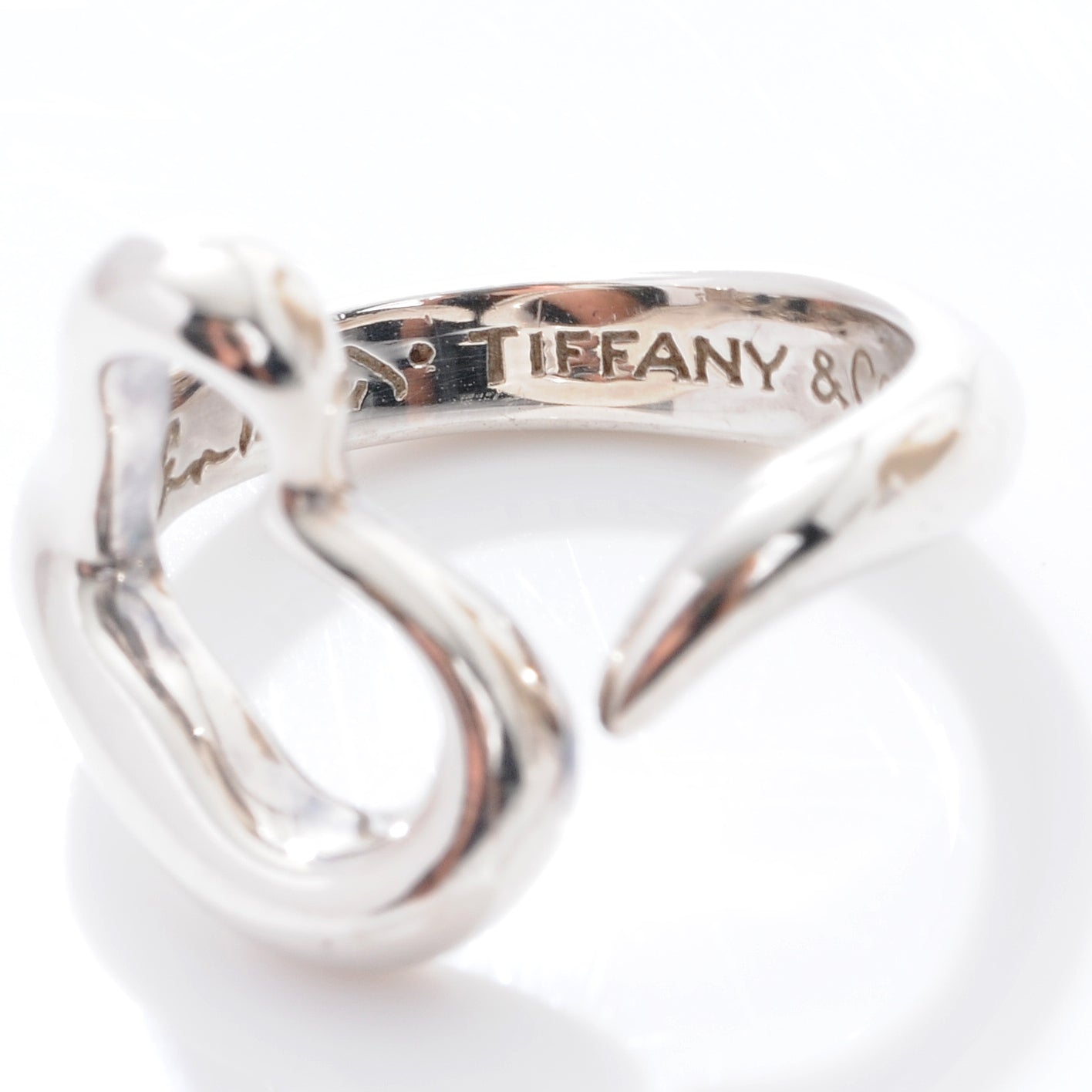 Elsa Peretti Sterling Silver Open Heart Ring 4.5