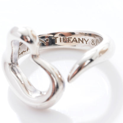 Tiffany Elsa Peretti Sterling Silver Open Heart Ring 4.5 6 of 6