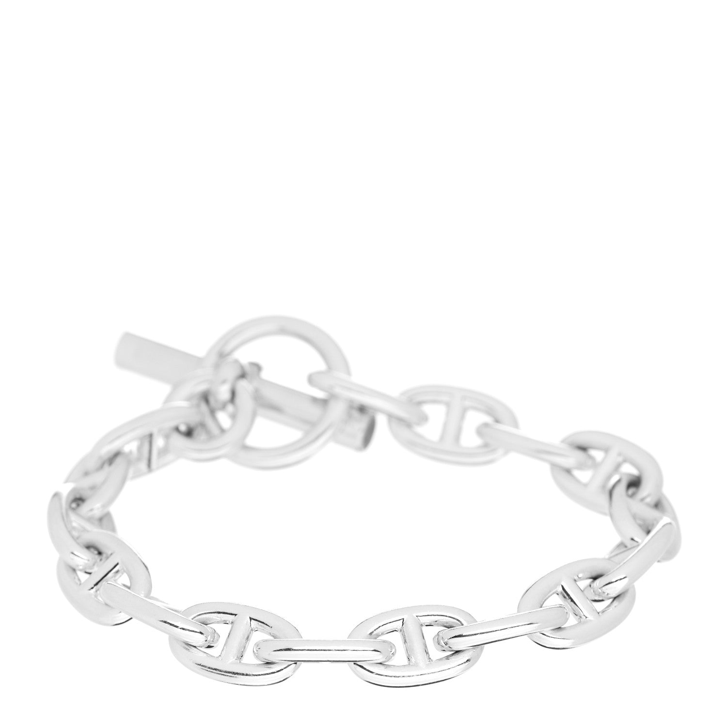 Hermes Sterling Silver MM Chaine d'Ancre Bracelet 1 of 5