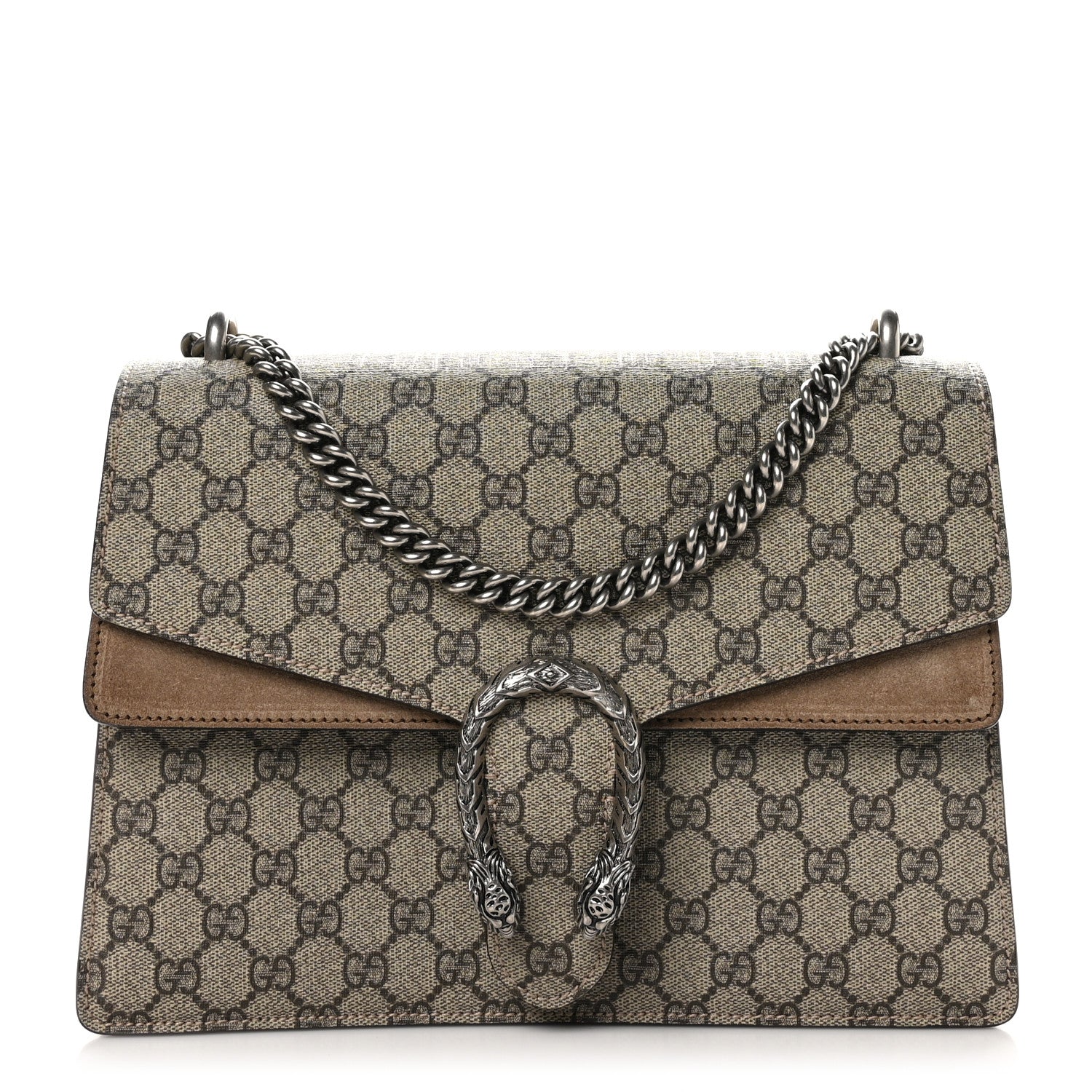 Gucci GG Supreme Monogram Medium Dionysus Shoulder Bag Taupe 1 of 11