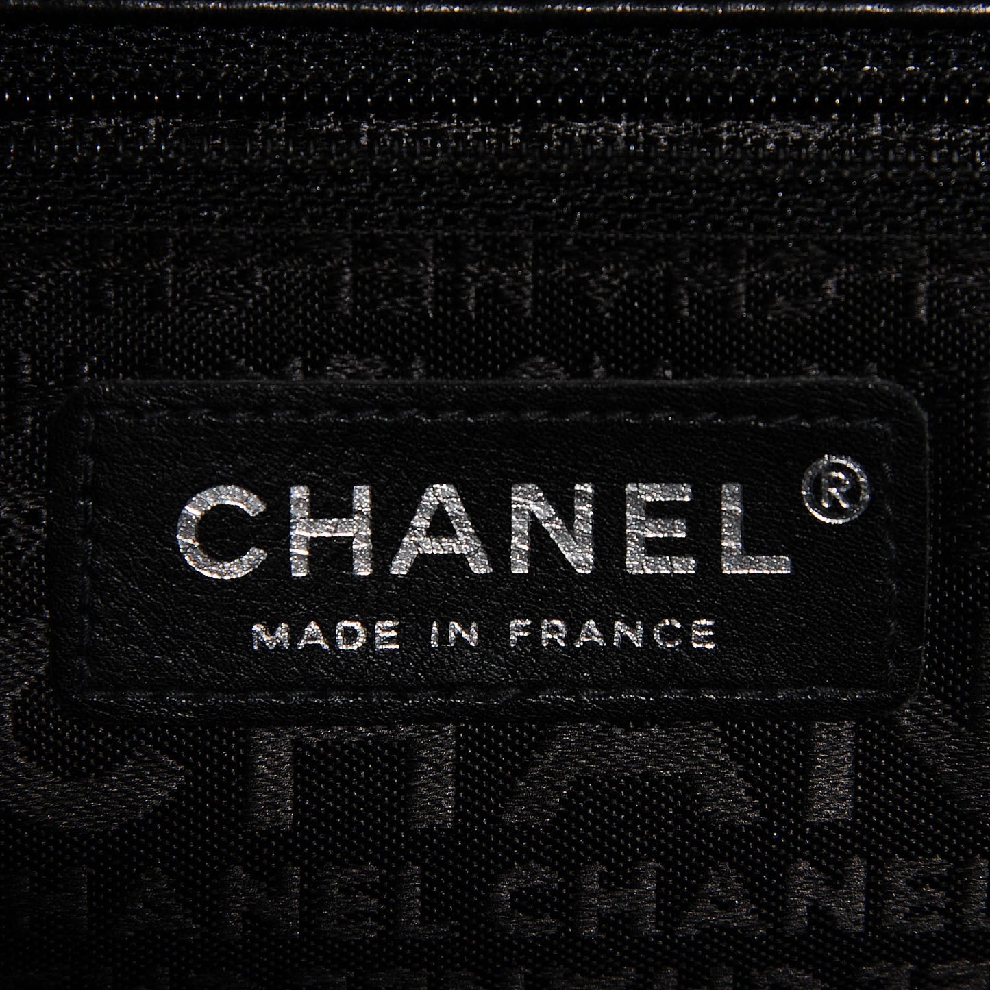 Patent Stitched Diagonal Flap Black