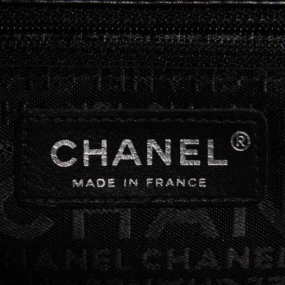 Chanel Patent Stitched Diagonal Flap Black 6 of 7