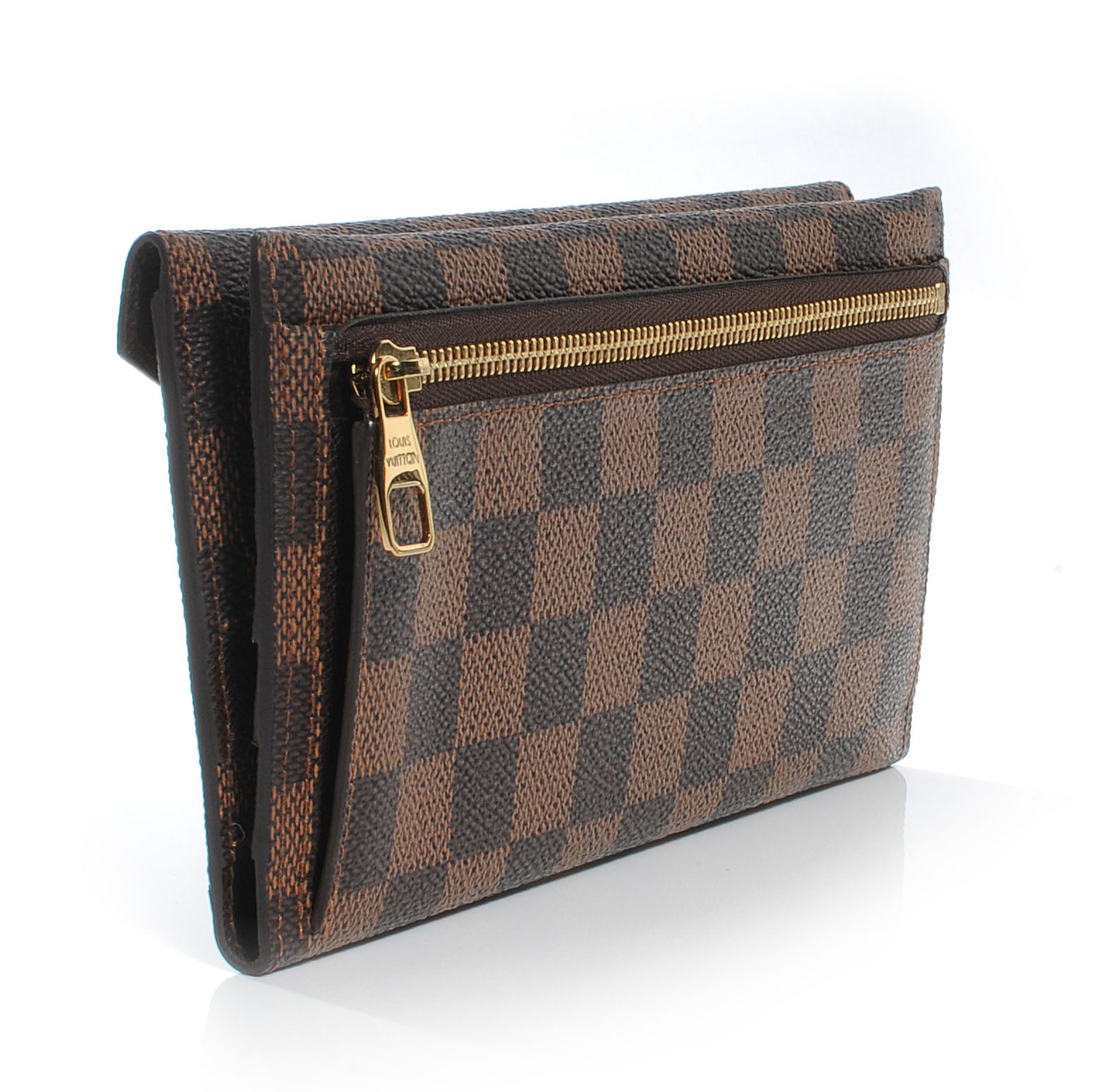 Louis Vuitton Damier Ebene Long Origami Wallet 3 of 8