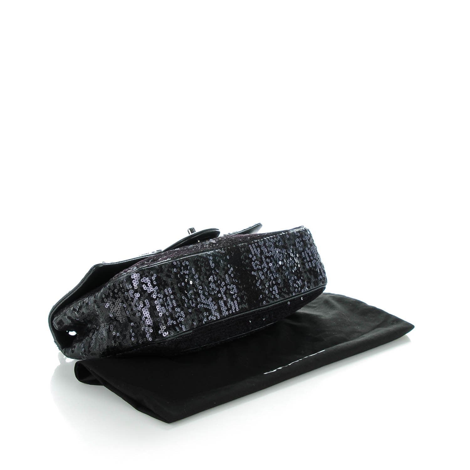 Chanel Sequin Lambskin Medium Moonlight on Water Flap Black 4 of 8