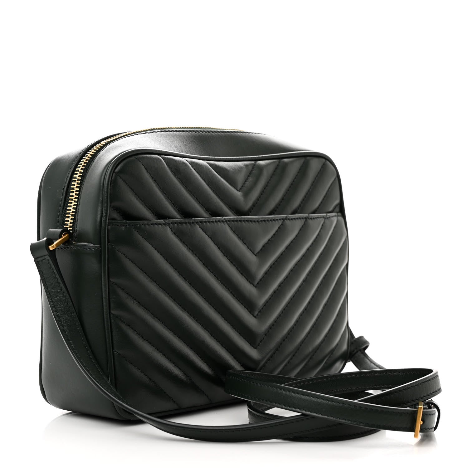 Saint Laurent Calfskin Matelasse Monogram Lou Camera Bag Military Green 3 of 10