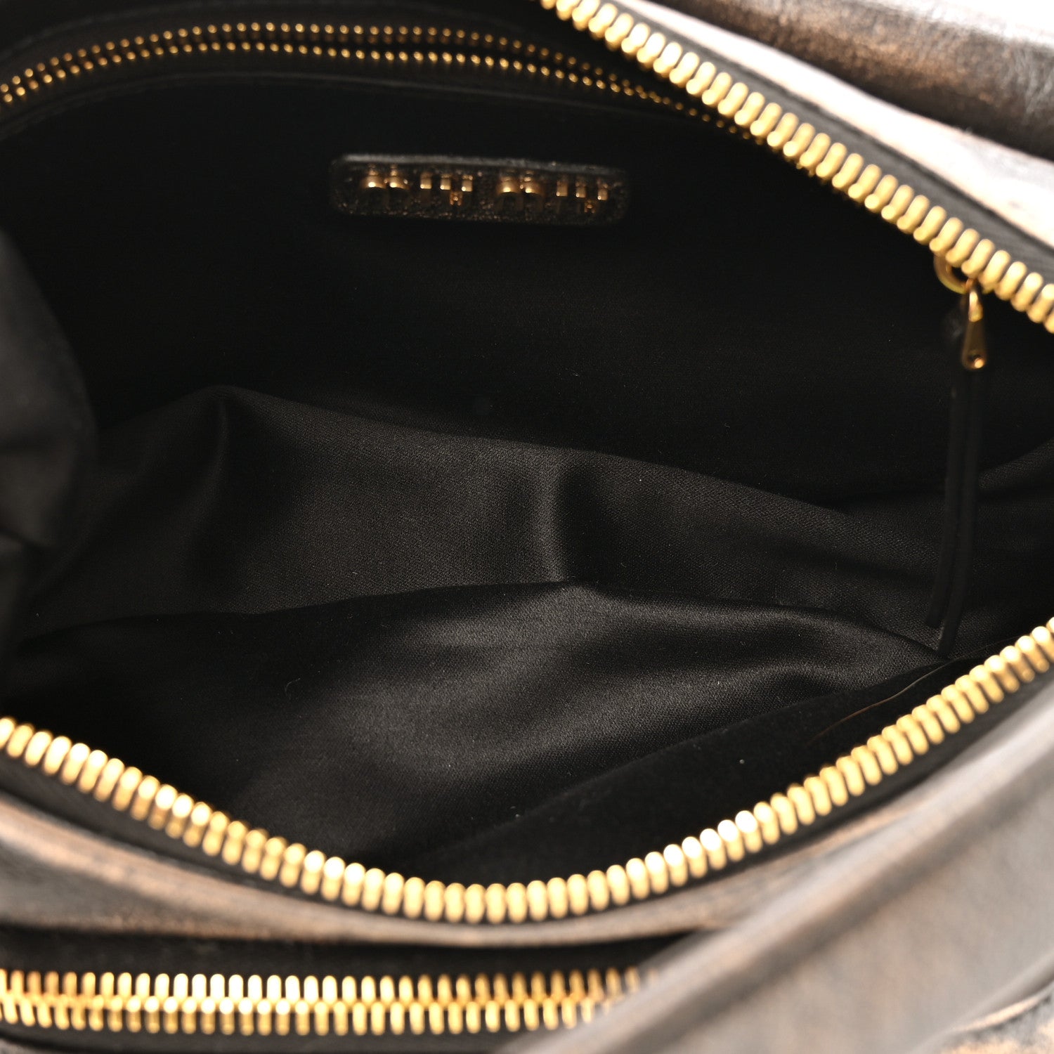 Miu Miu Distressed Nappa Pocket Bag  Sand Coffee 5 of 9