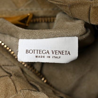 Bottega Veneta Suede Calfskin Intrecciato Teen Jodie Hobo Beige 7 of 10