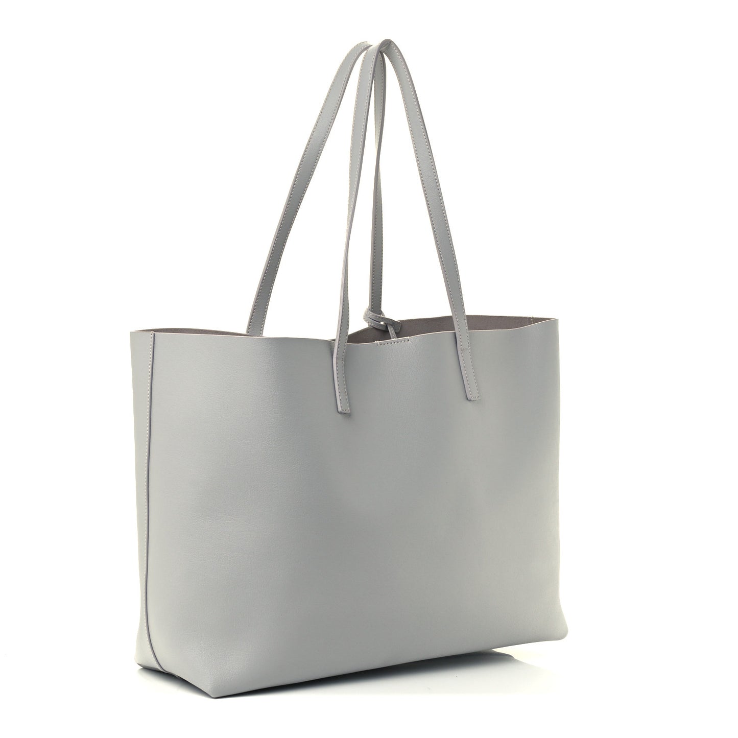 Calfskin Large Shopping Tote Light Gray