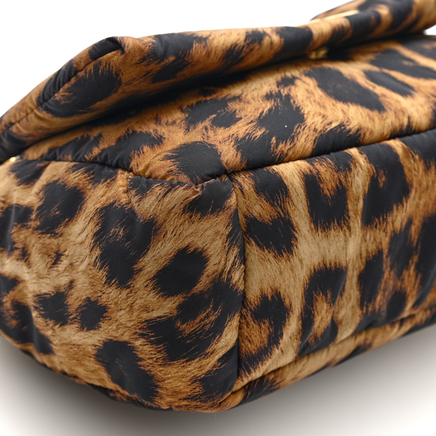 Balenciaga Nylon Monaco Mini Leopard Shoulder Bag Brown 8 of 9