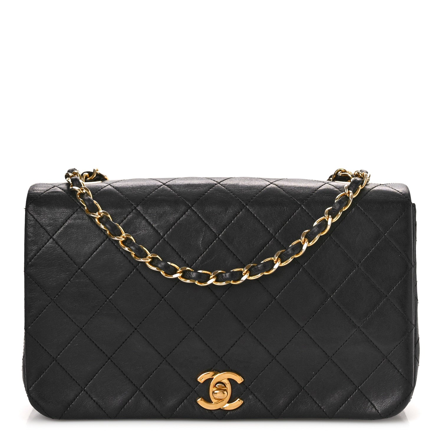 Chanel Lambskin Quilted Small Single Flap Black 1 of 14