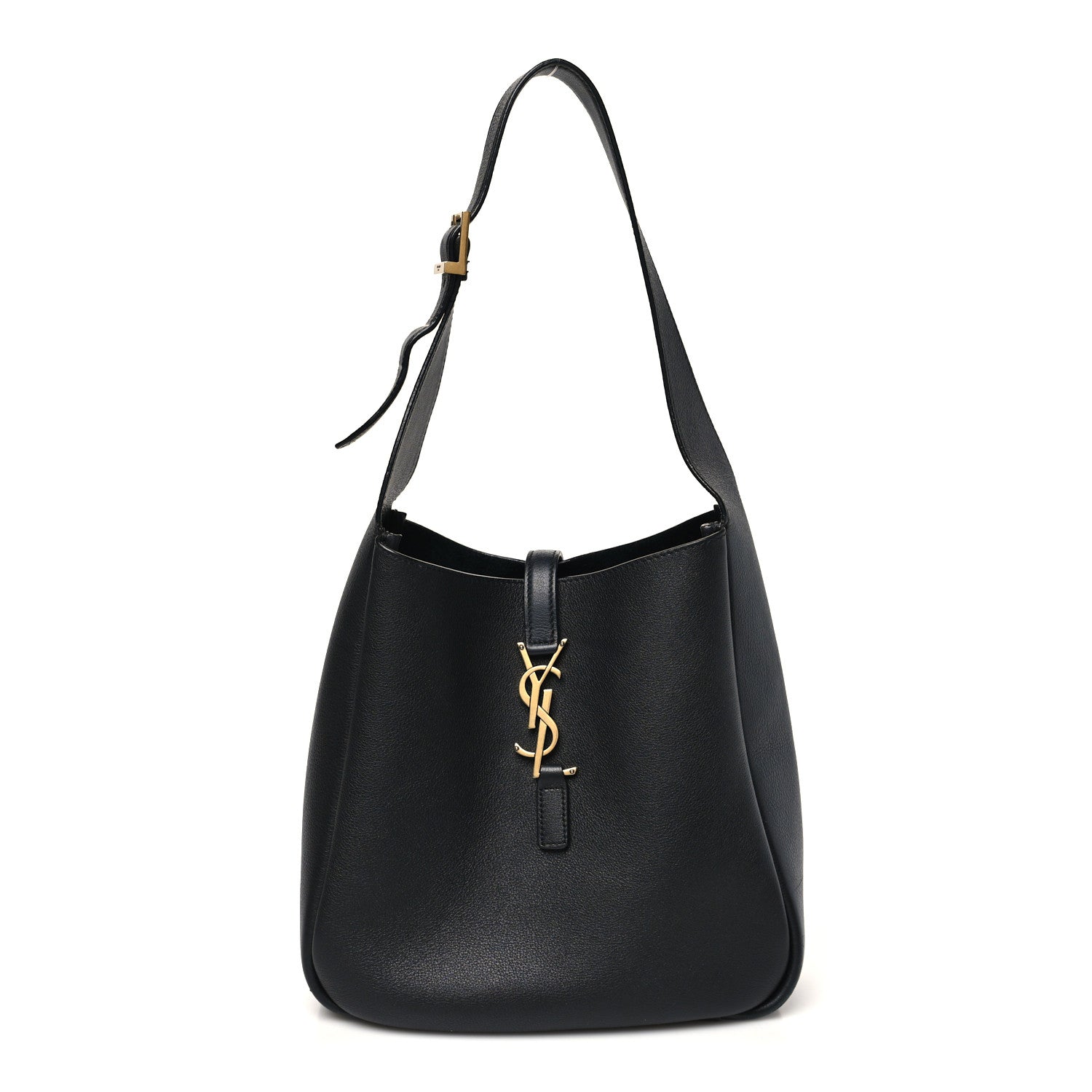 Saint Laurent Smooth Calfskin Small Le 5 A 7 Soft Hobo Black 1 of 10