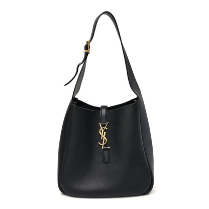Saint Laurent Smooth Calfskin Small Le 5 A 7 Soft Hobo Black 1 of 10