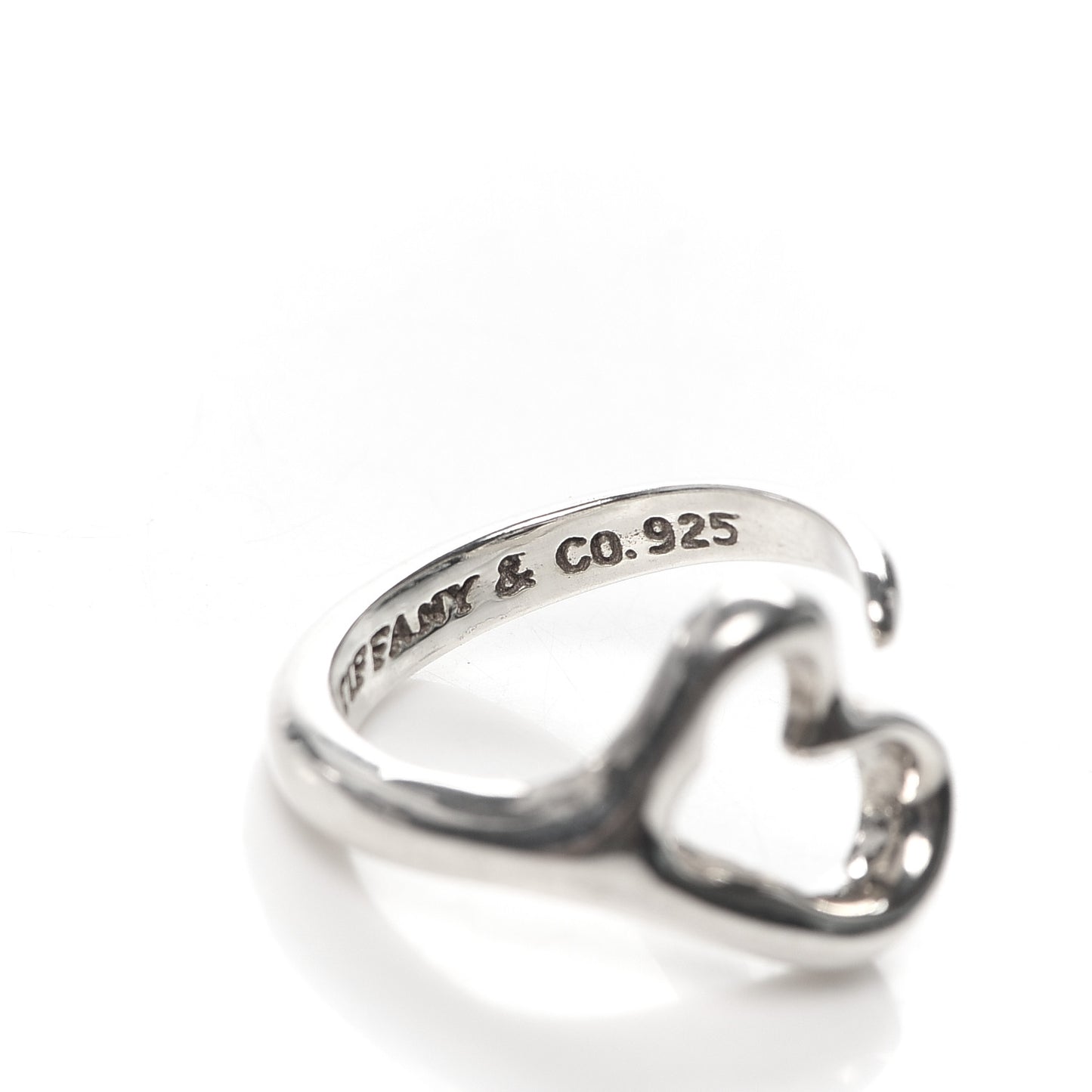 Sterling Silver Elsa Peretti Open Heart Ring 53 6.5