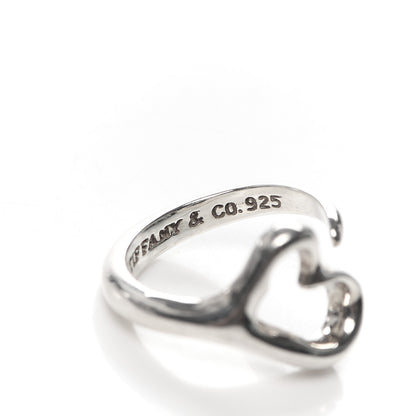 Tiffany Sterling Silver Elsa Peretti Open Heart Ring 53 6.5 4 of 4