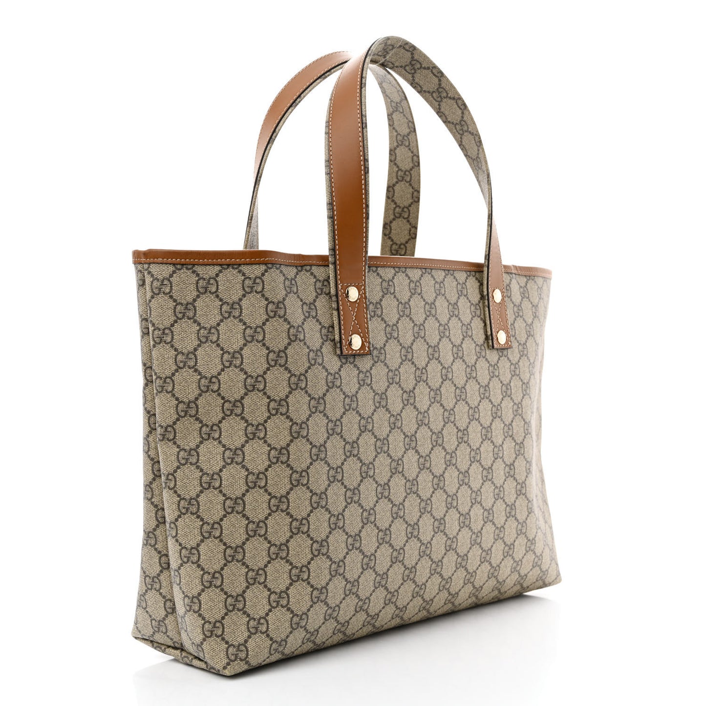GG Plus Monogram Medium Signature Web Loop Tote Brown