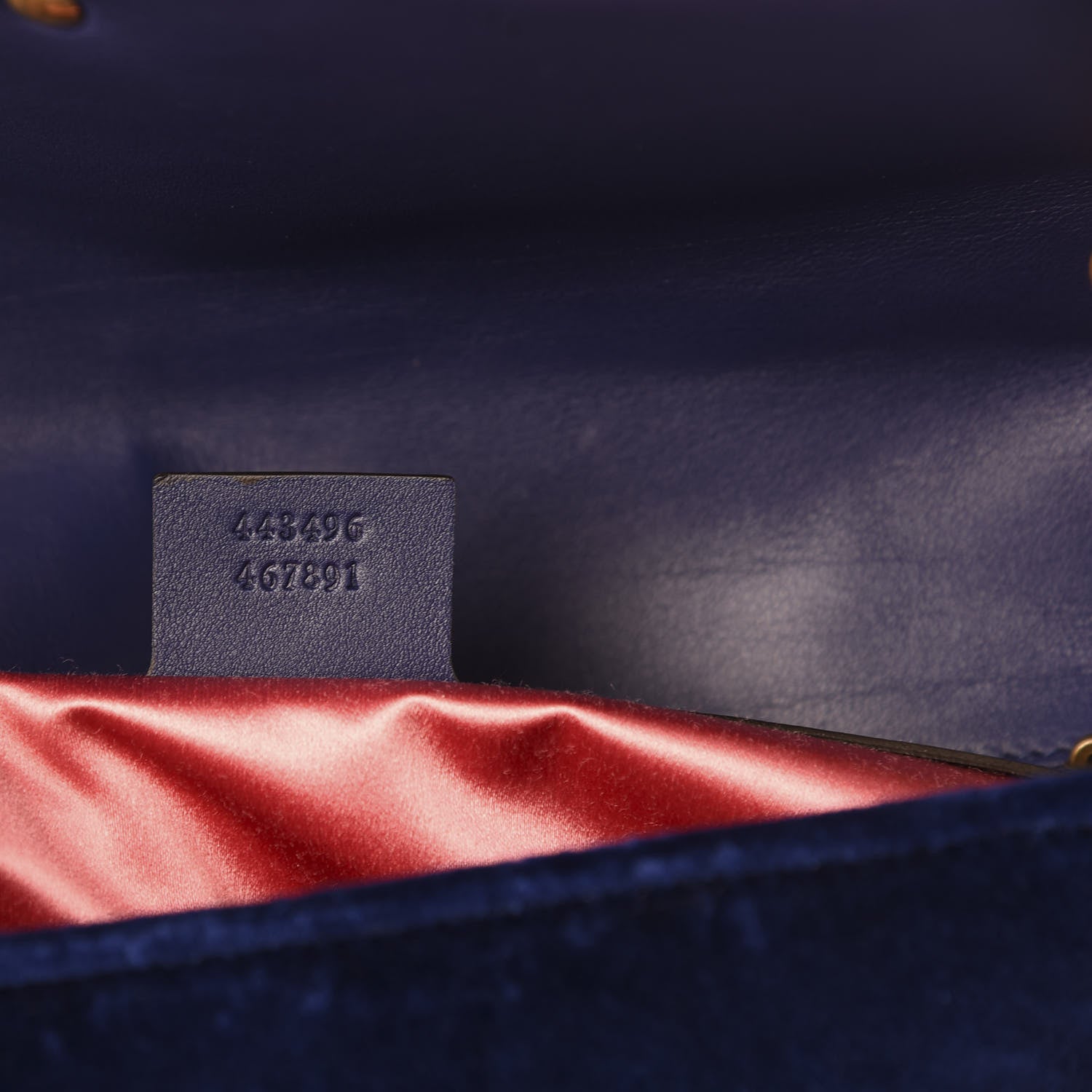 Gucci Velvet Matelasse Medium GG Marmont Shoulder Bag Cobalt Blue 9 of 12