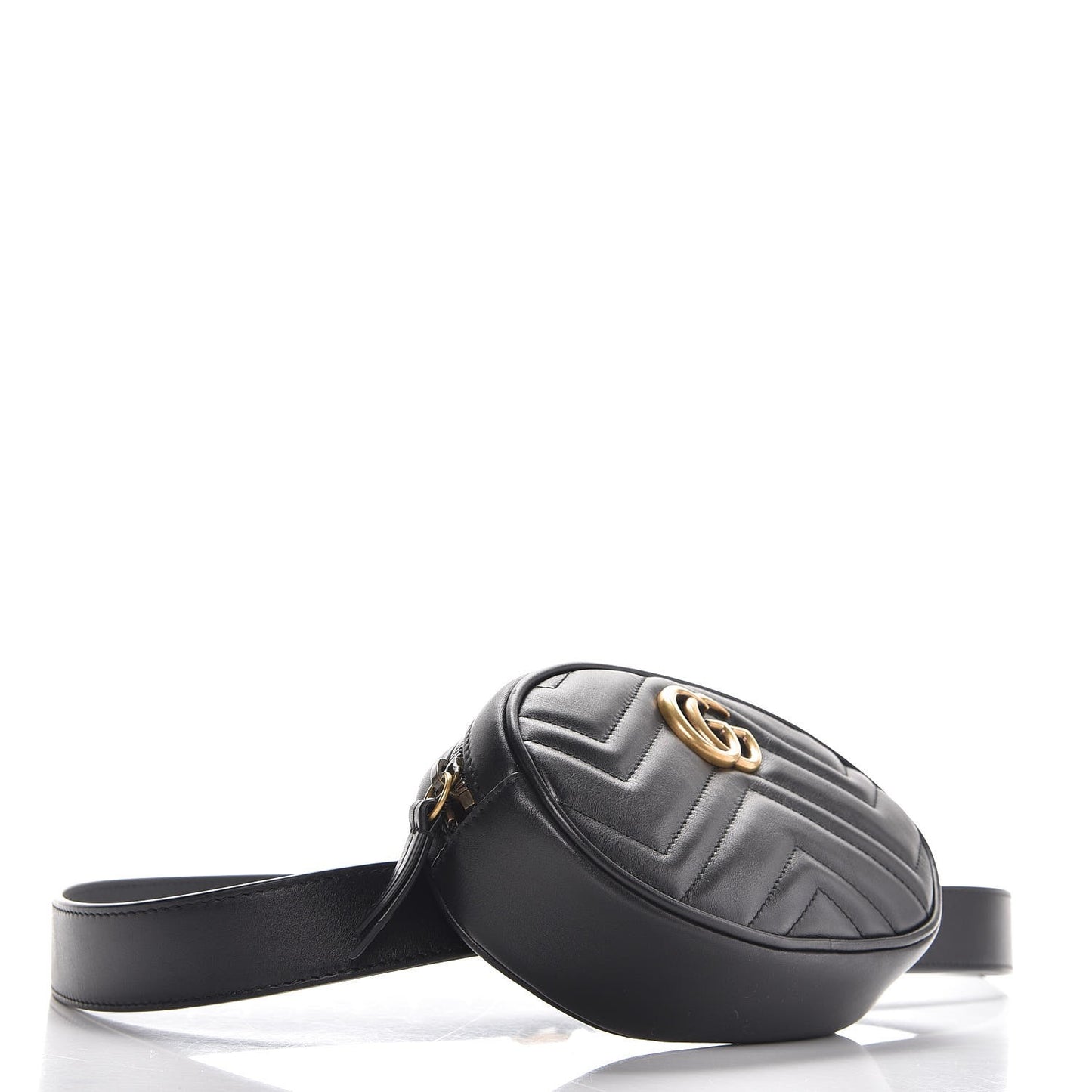 Calfskin Matelasse GG Marmont Belt Bag 95 38 Black