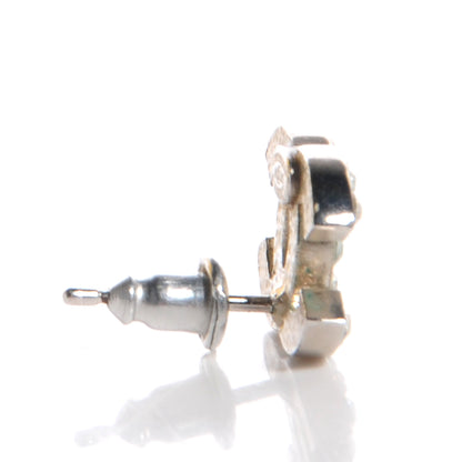 Chanel Crystal CC Earrings Silver 5 of 5